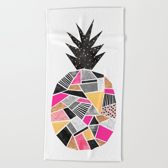 Pretty Pineapple Beach Towel