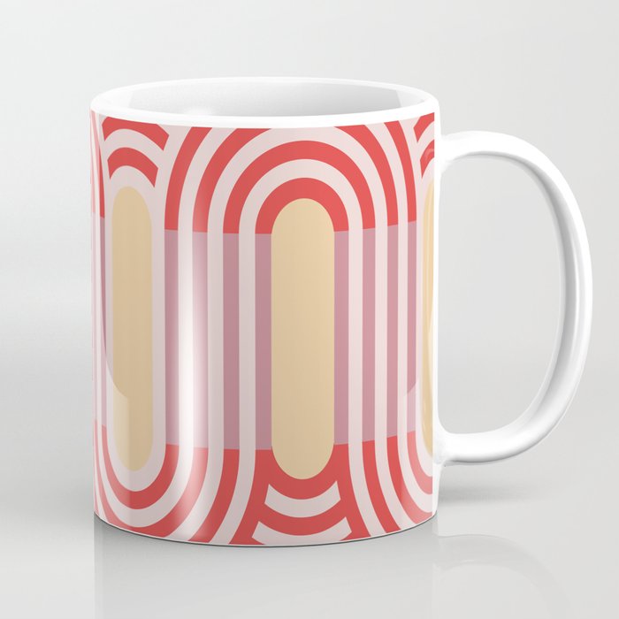 Retro Waves Red Coffee Mug