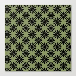 Sage green floral pattern design Canvas Print