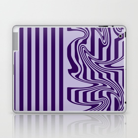 Stripes and Swirls - Purple Laptop & iPad Skin