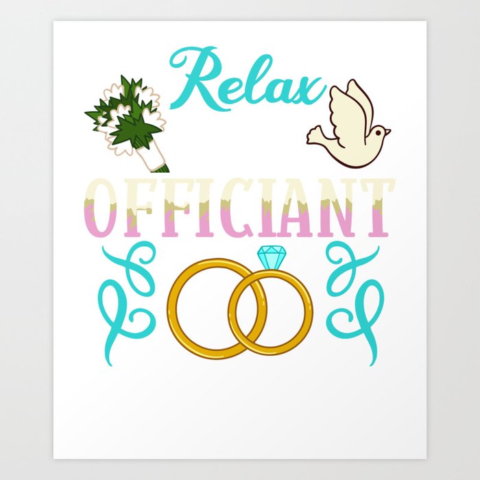 Wedding Officiant Marriage Minister Funny Pastor Art Print