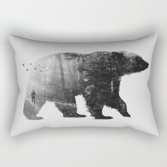 Into the Wild b&w Rectangular Pillow