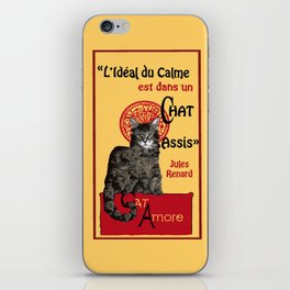 Cat - Le Chat noir - Citation - Quote - main coon - Paris - cabaret - Montmartre - caricature  iPhone Skin