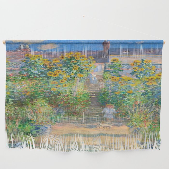 Claude Monet, The Artist's Garden at Vétheuil, 1881 Painting Wall Hanging
