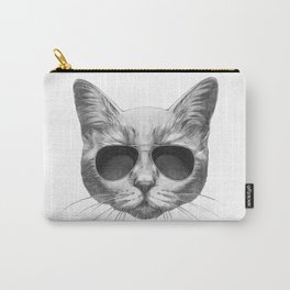 Portrait of Cat with sunglasses Carry-All Pouch