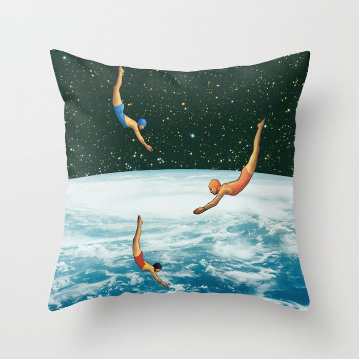 Space jumps Throw Pillow