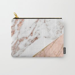 Marble rose gold blended Carry-All Pouch
