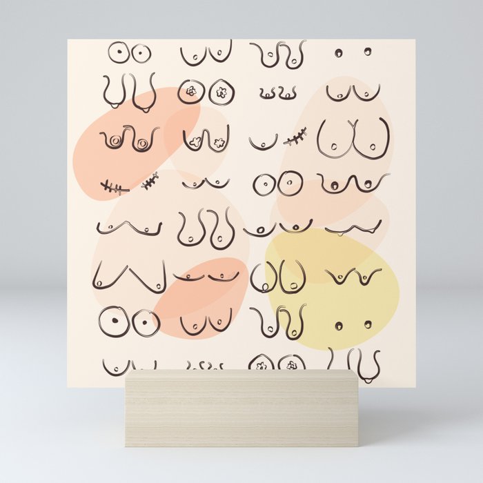 Modern Abstract All Boobies are Beautiful Mini Art Print