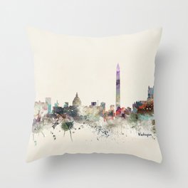washington dc skyline Throw Pillow