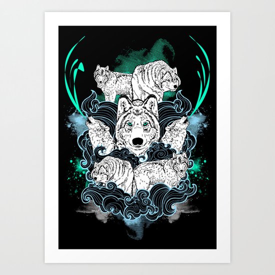 Wolf Pack Art Print