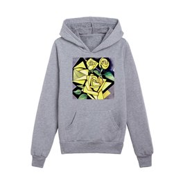 Flowers From A Friend Geometric Yellow Roses Kids Pullover Hoodies