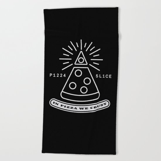 Dollar Slice BLACK Beach Towel