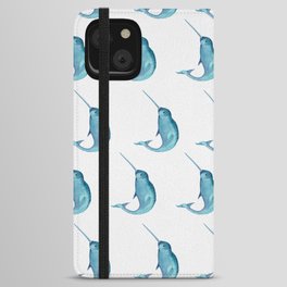 Blue Narwhal iPhone Wallet Case