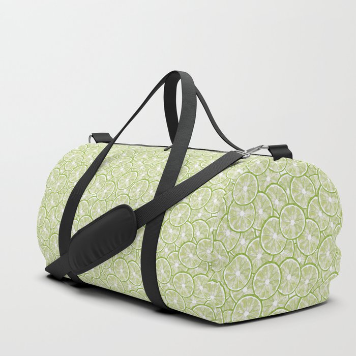 Watercolor Lime Slices Duffle Bag