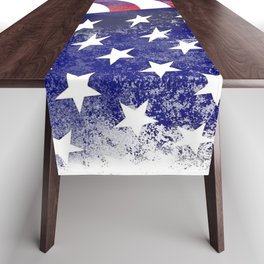 American Flag Grunge Table Runner