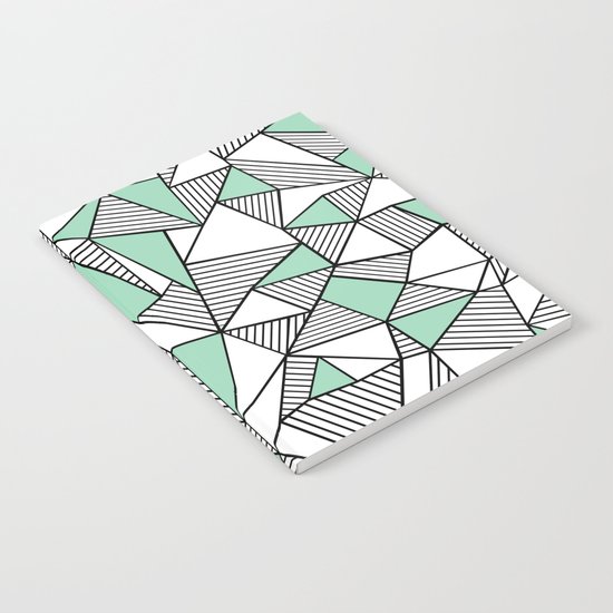 Abstraction Lines with Mint Blocks Notebook