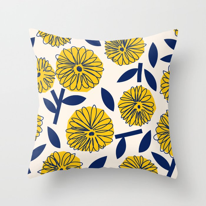 Floral_blossom Throw Pillow