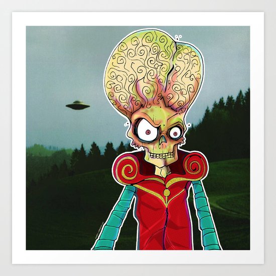 MARS ATTACKS LEADER Art Print