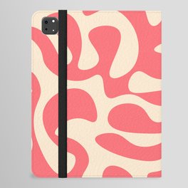 Abstract Mid century Modern Shapes pattern - Pink iPad Folio Case