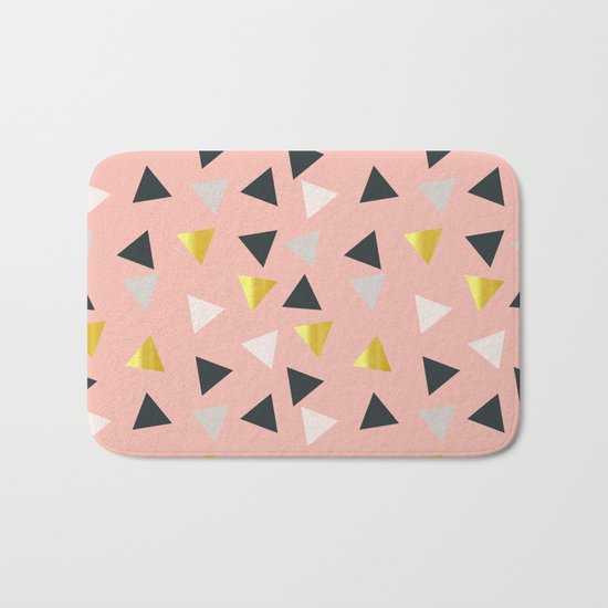 Gold triangles multi Bath Mat
