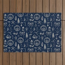 Christmas Toile // Starry Night Outdoor Rug