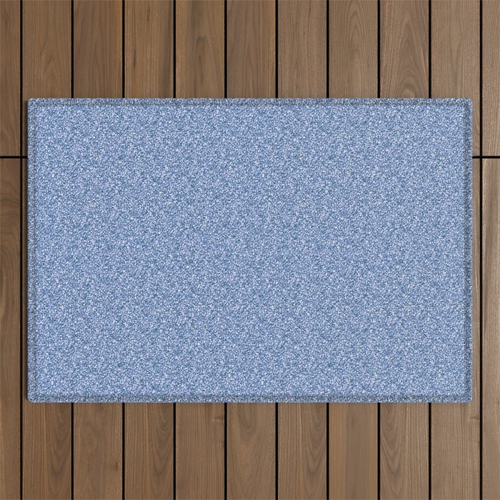 Blue Glitter Outdoor Rug