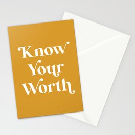 Know Your Worth - Mustard Stationery Card