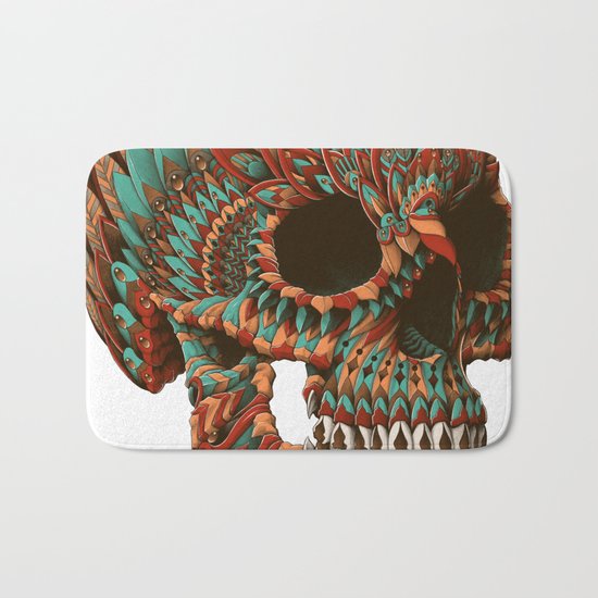 Ornate Skull (Color Version) Bath Mat