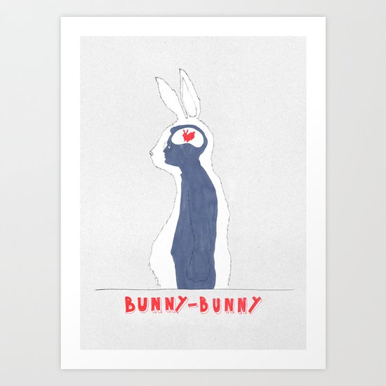 Brain Bunny Art Print