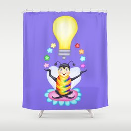 Buzzing with an Idea Shower Curtain