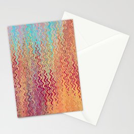 Colorful Wavy Lines Stationery Card