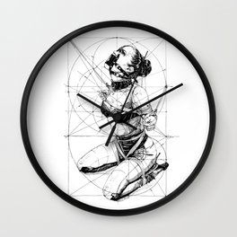 Restrained In Geometry. ©Yury Fadeev Wall Clock