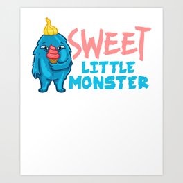 Sweet Little Monster Family Birthday Costume Art Print