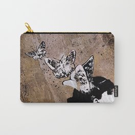 Long Gone Whisper II (street art graffiti painting, girl with butterflies) Carry-All Pouch