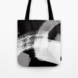 modern painterly brush strokes texture in bw Tote Bag