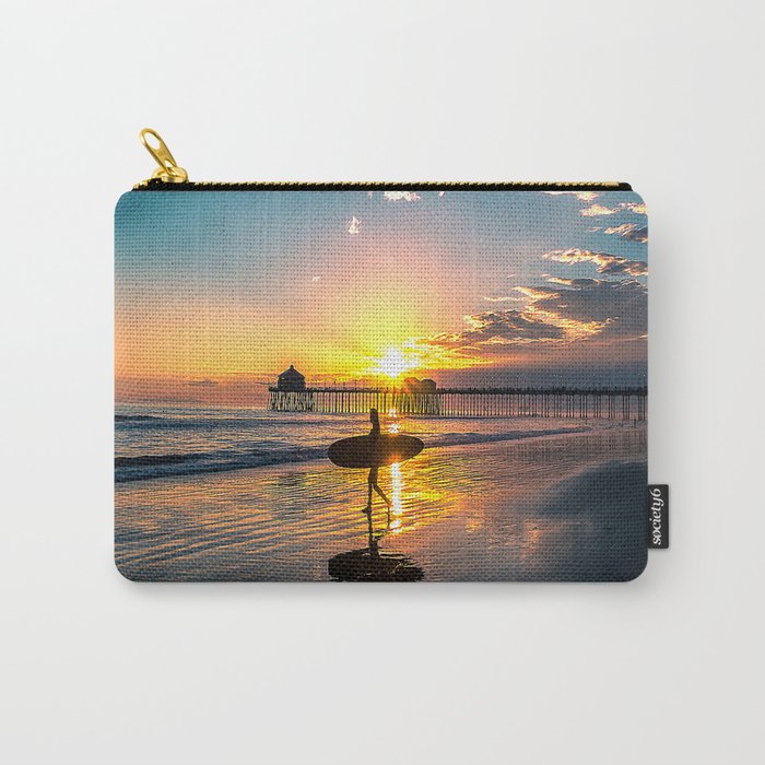 Surf City USA - Little Surfer Girl Carry-All Pouch