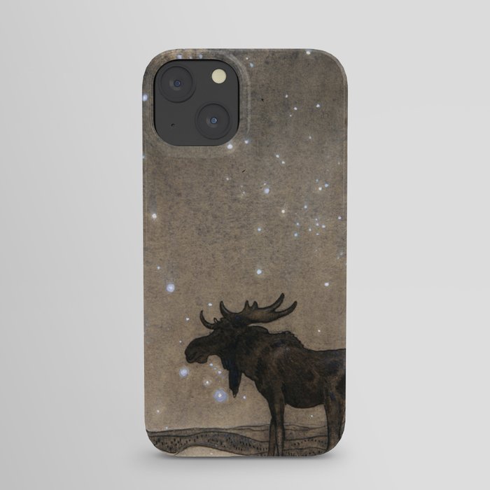 Moose in the moonlight iPhone Case