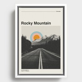 Rocky Mountain National Park Retro Print Framed Canvas