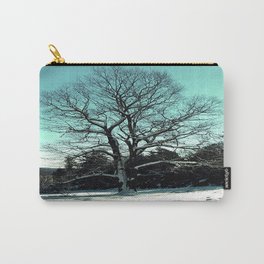 Wise Winter Tree Carry-All Pouch | Snowshoe, Hike, Tree, Wise, Winter, Vaughanswoods, Color, Hobbitland, Beautiful, Photo 
