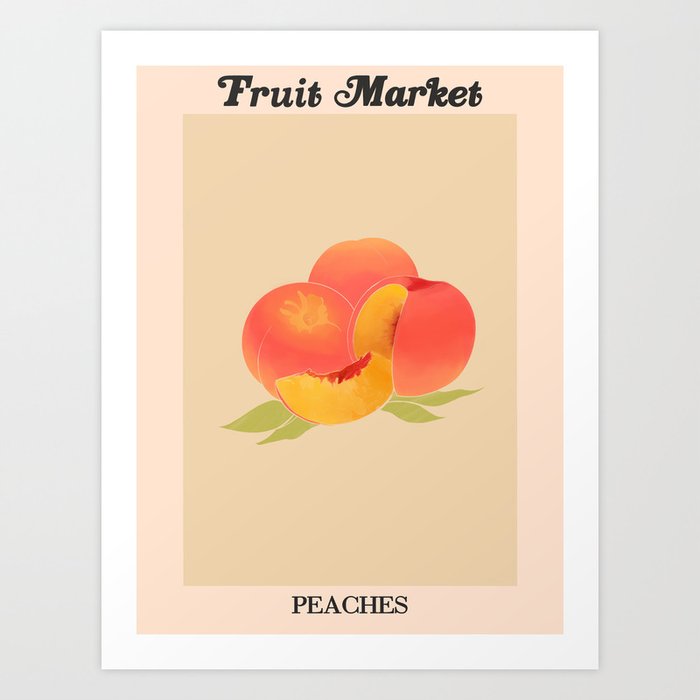 fruit market / peaches Art Print