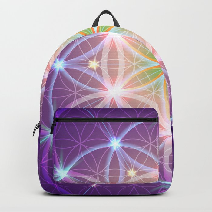 Purple Flower of Life Backpack