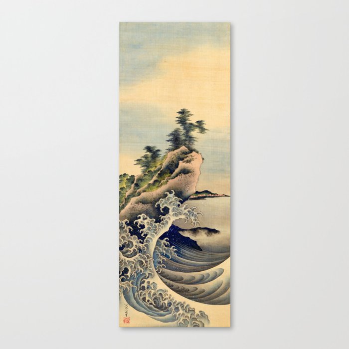 Breaking Waves by Katsushika Hokusai Canvas Print