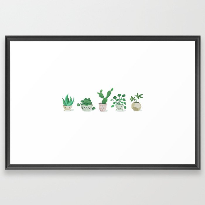 Little green fellows Framed Art Print