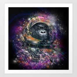 deep space monkey Art Print