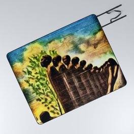 African American Masterpiece 'Lift Up Every Voice & Sing' without gold border Picnic Blanket