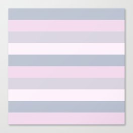 Pastel Stripes Purple Pink Canvas Print