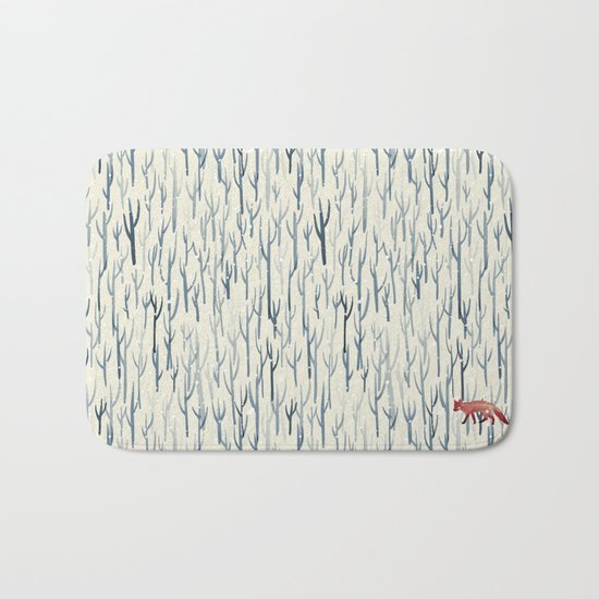 Winter Wood Bath Mat