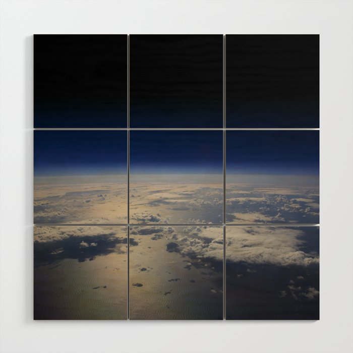 Earth from Space Wood Wall Art