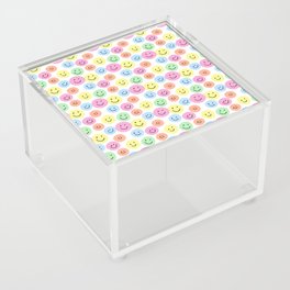 Happy Face Party (pastel rainbow) Acrylic Box