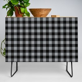 Steely Gray - check Credenza